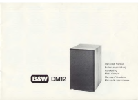 Bowers & Wilkins DM-12-Owners-Manual